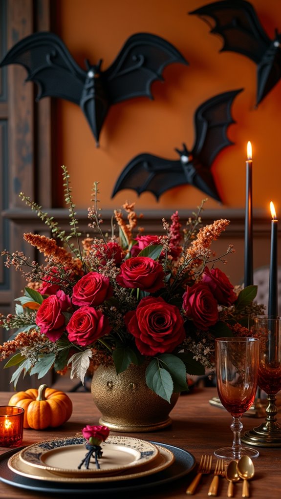elegant spooky bat decor