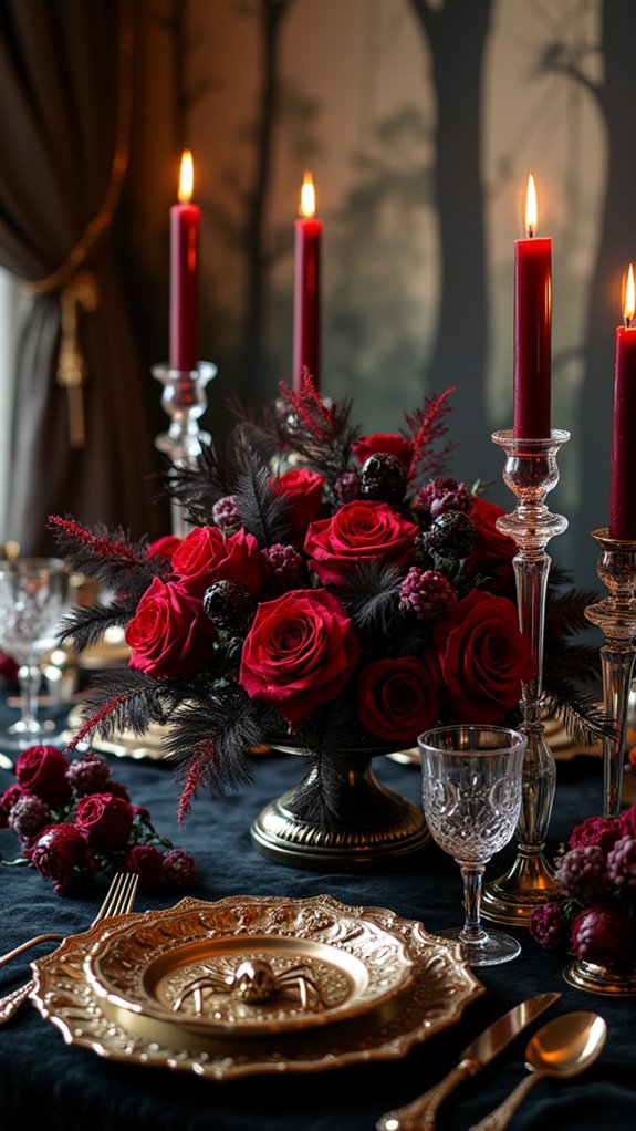 elegant spooky halloween decor