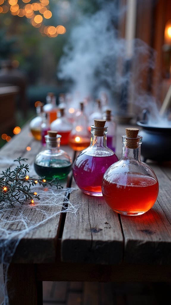 enchanted halloween potion display