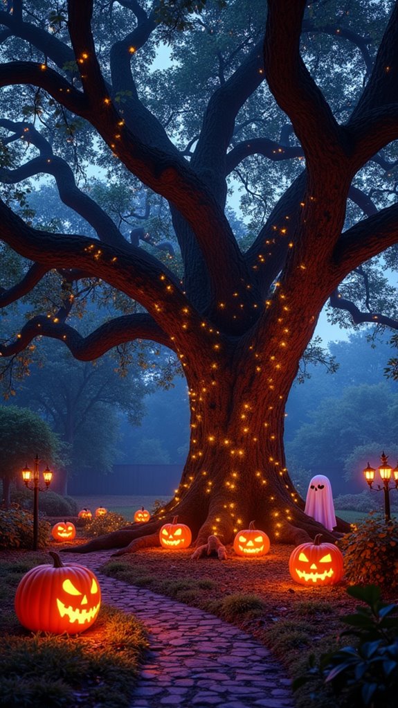 enchanted halloween tree lighting