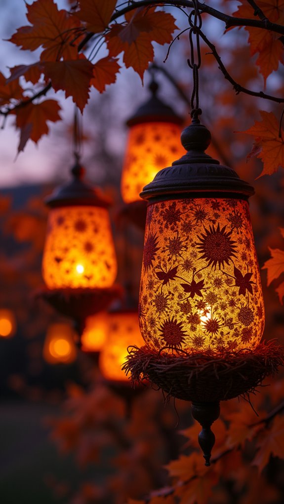 enchanting lanterns in baskets