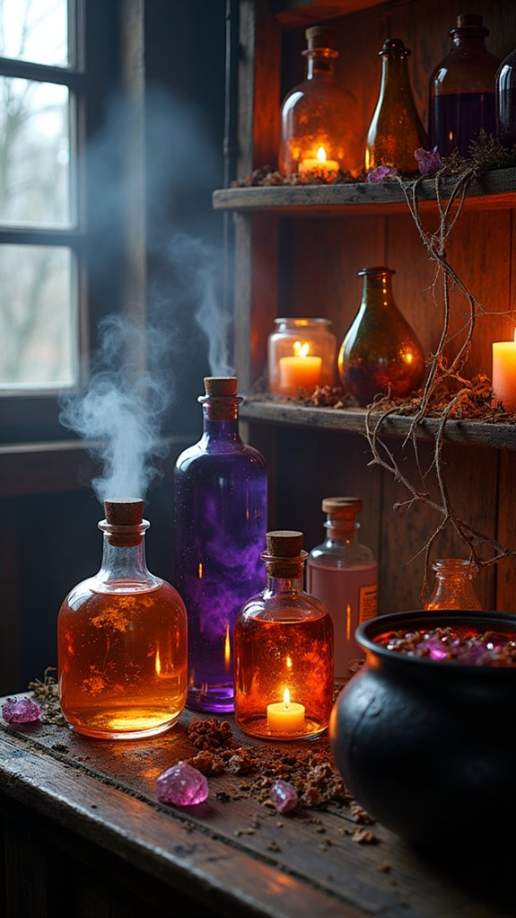 enchanting potion bottle display
