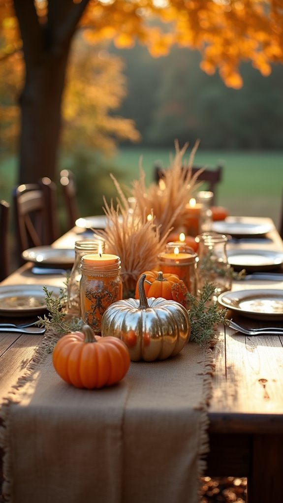 festive autumn table setting