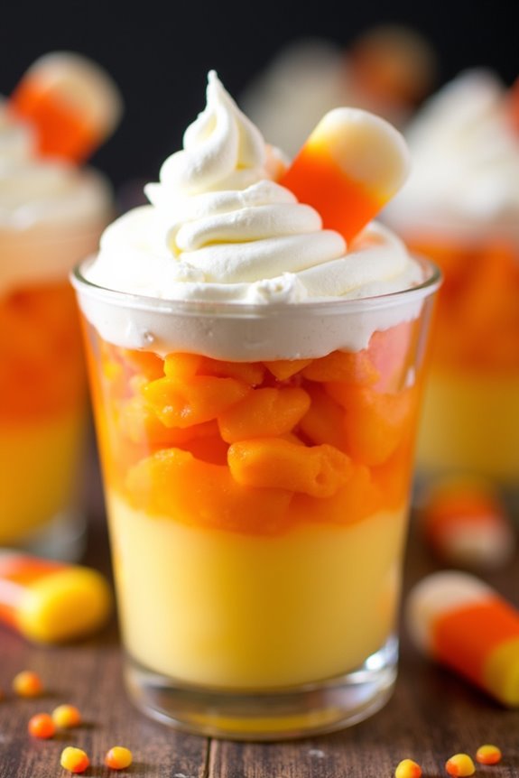 festive candy corn parfaits