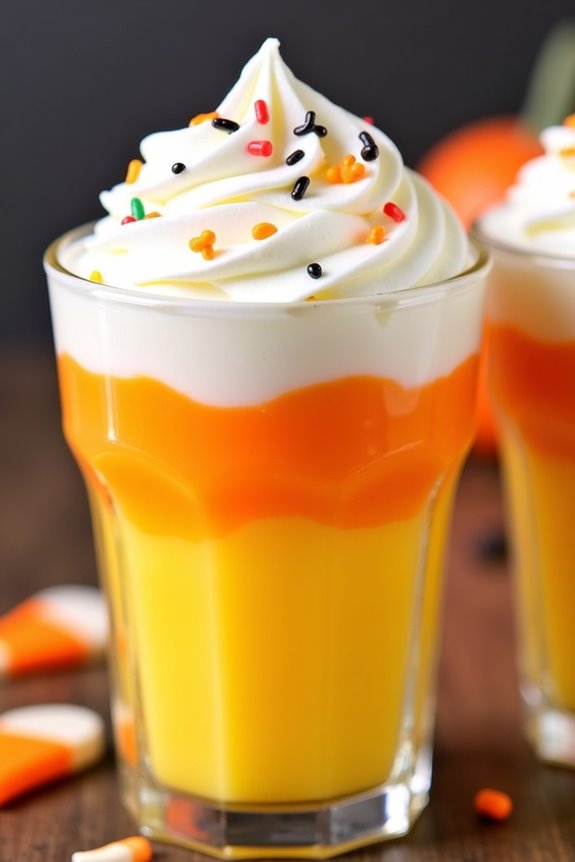 festive halloween candy parfaits