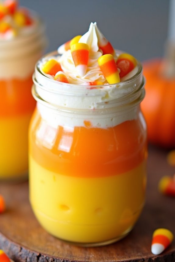 festive halloween candy parfaits