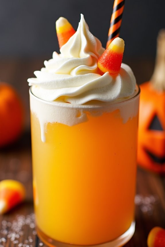 festive halloween orange float