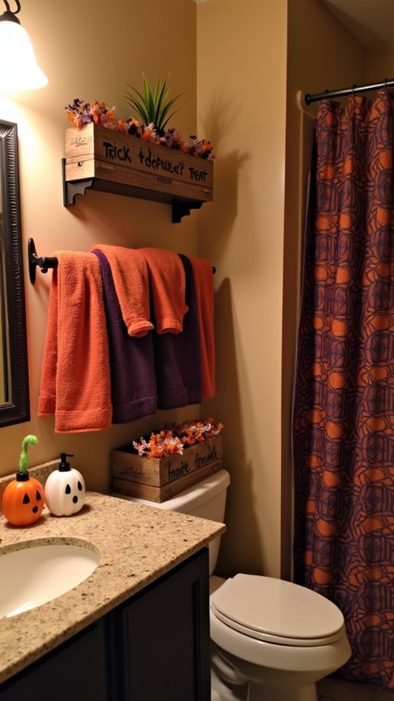 festive halloween storage bins