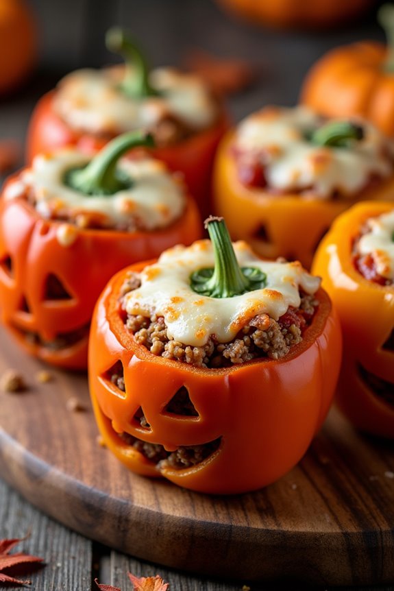 festive halloween stuffed peppers
