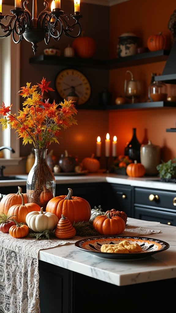 festive halloween table setting