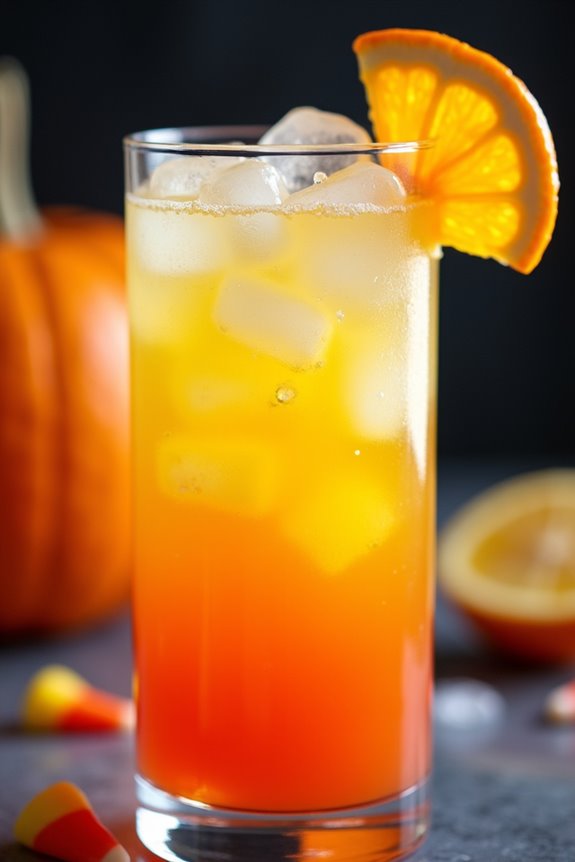 festive layered halloween mocktail