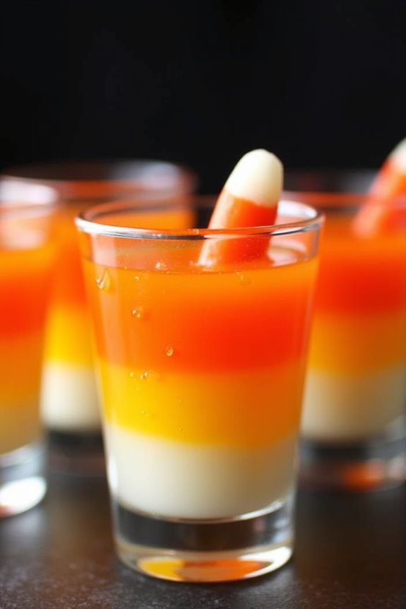 festive layered jello shots