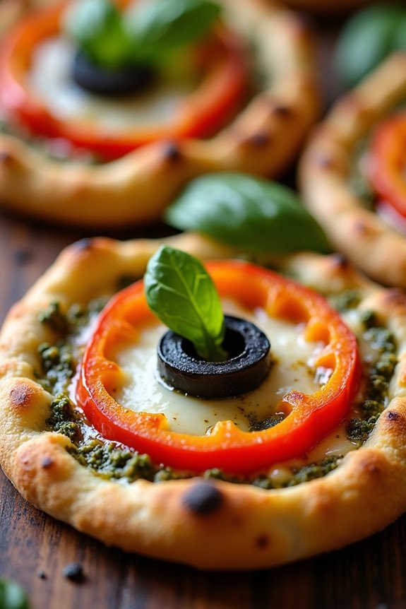 festive mini pumpkin pizzas