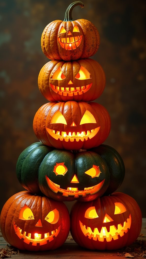 festive pumpkin character stack