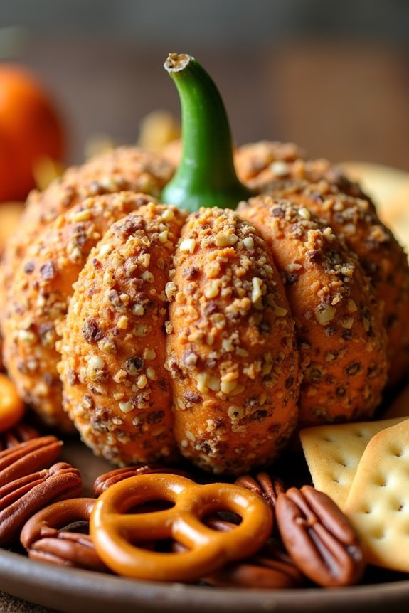 festive pumpkin cheese ball
