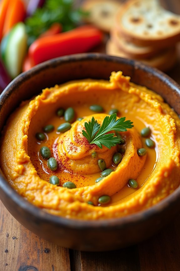 festive pumpkin hummus recipe