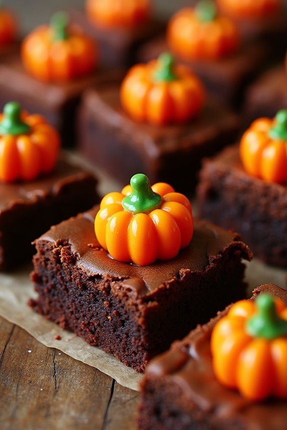 festive pumpkin patch brownies