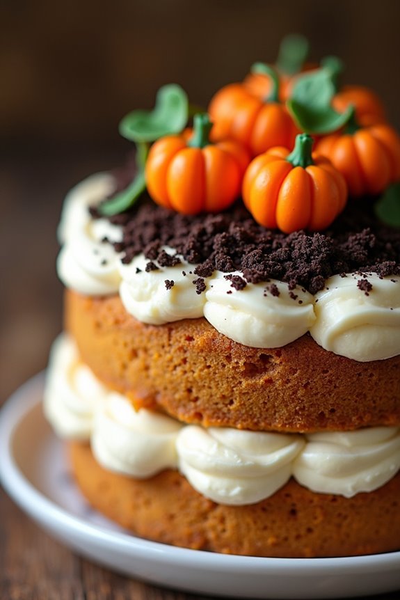 festive pumpkin patch cake