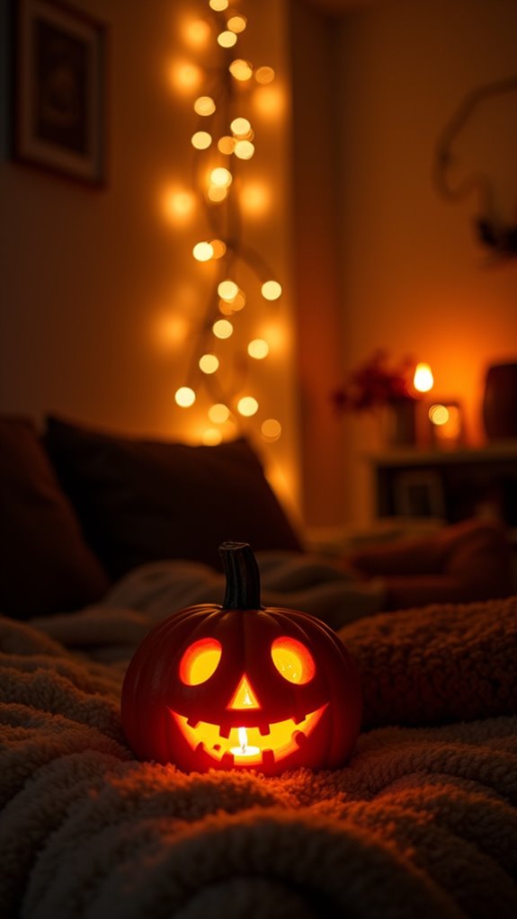 festive pumpkin string lights