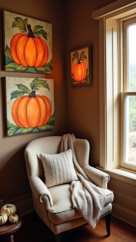 festive pumpkin wall decor