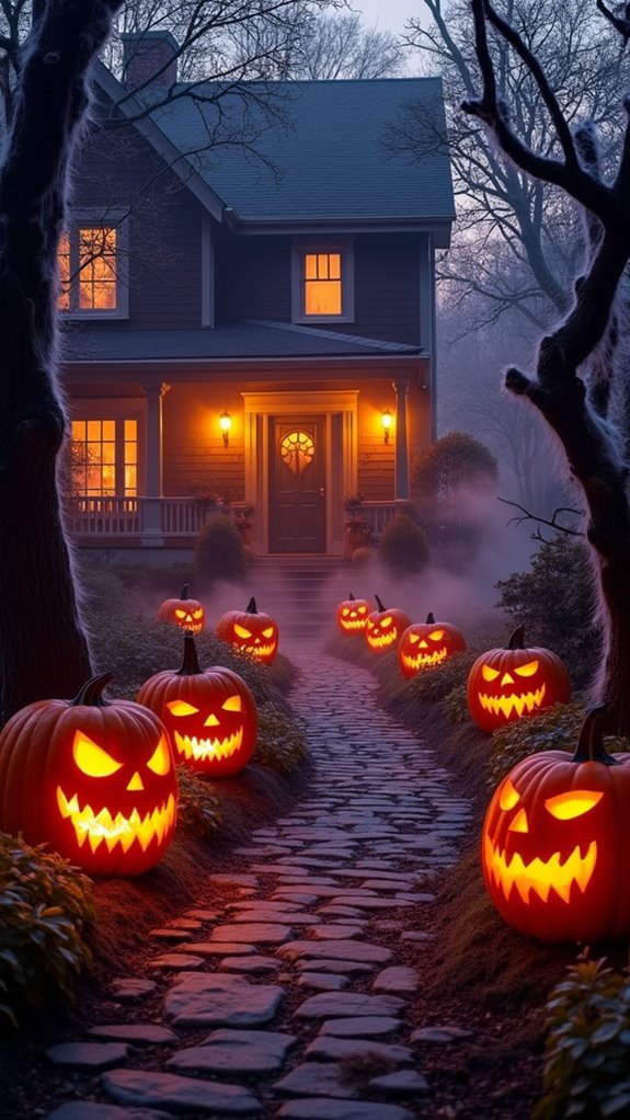 flickering lanterns and cobwebs