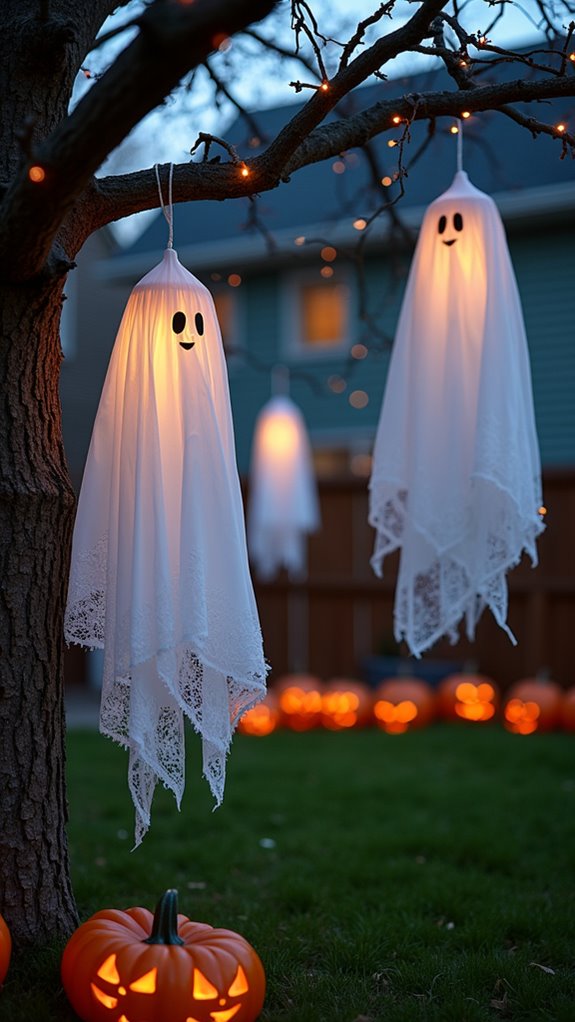 floating ghost yard decorations