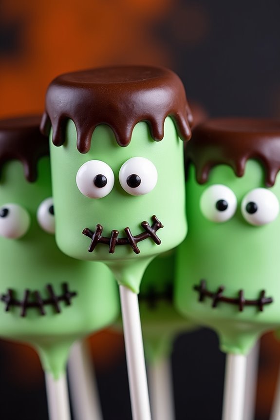frankenstein marshmallow halloween treats