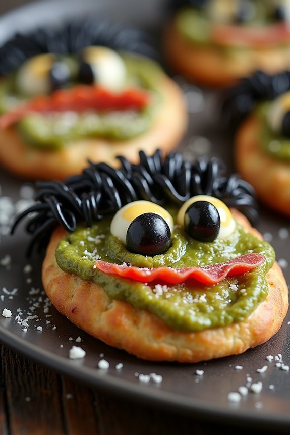 frankenstein themed mini pizza fun