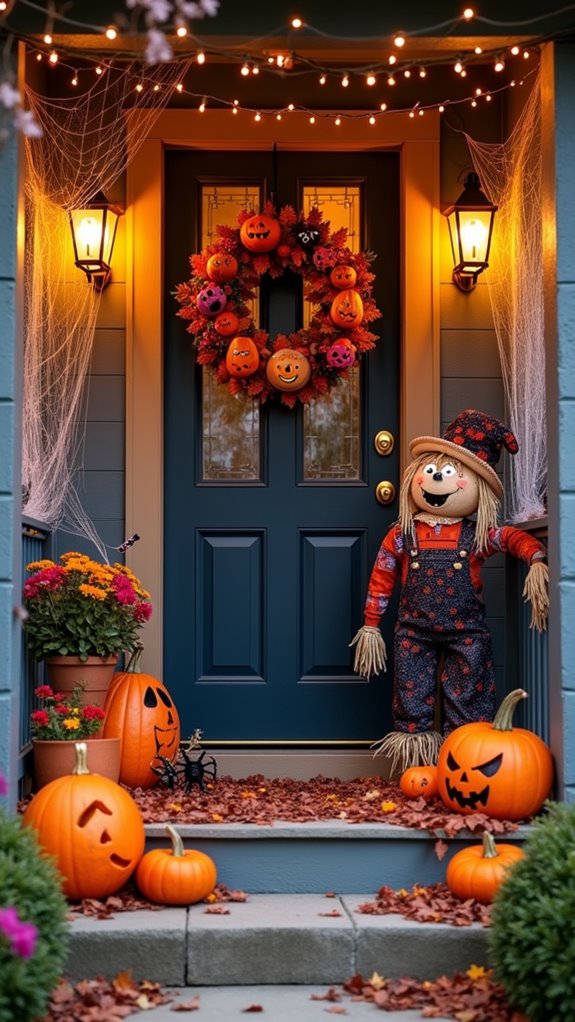 friendly colorful halloween decor