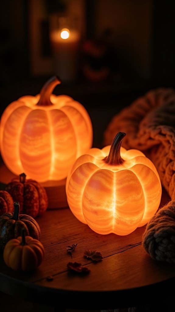 functional festive pumpkin lamps