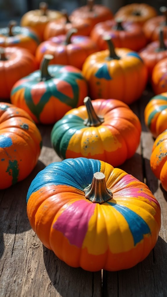 geometric patterns on pumpkins