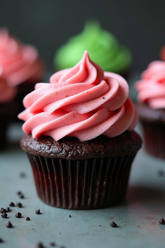 ghastly chocolate brain cupcakes