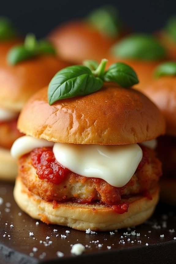 ghostly chicken parmesan sliders