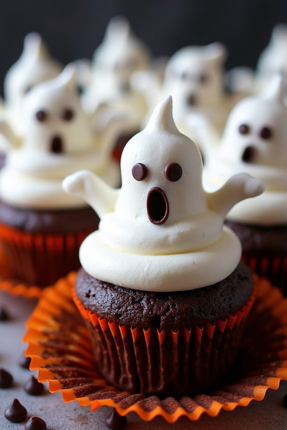 ghostly cupcakes for halloween