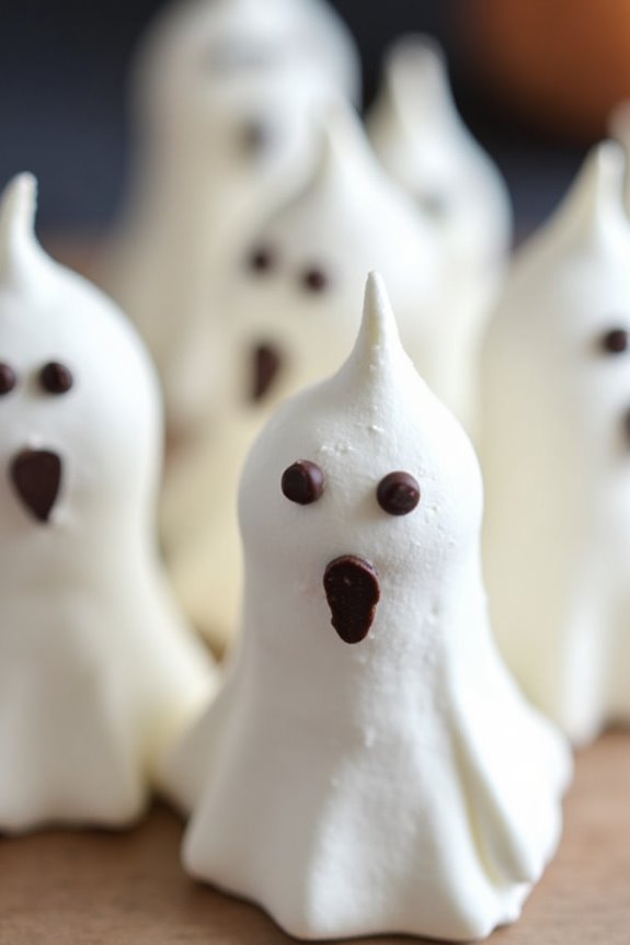 ghostly halloween meringue treats