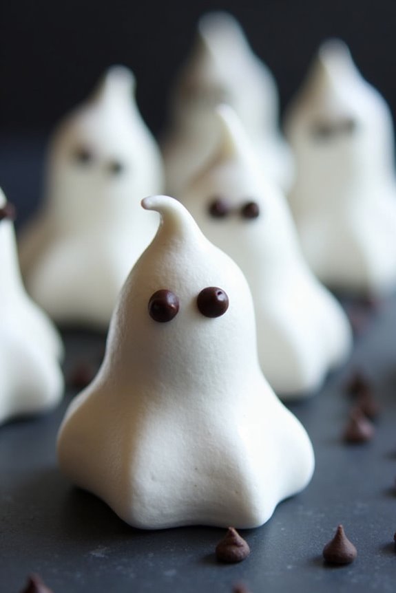 ghostly halloween meringue treats