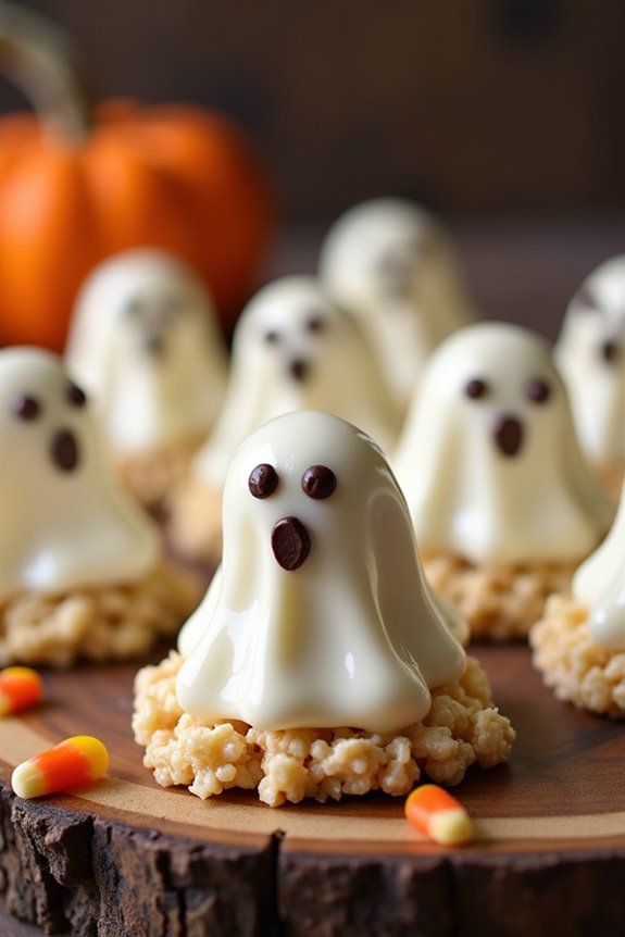 ghostly halloween rice treats