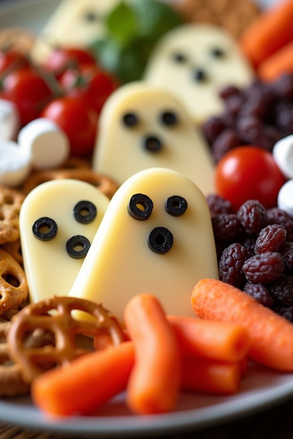 ghostly halloween snack board