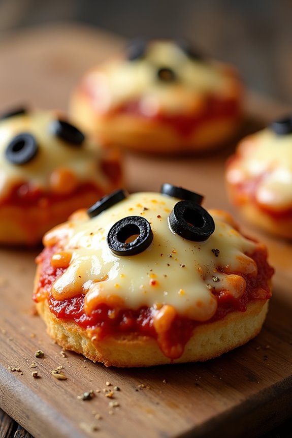 ghostly mini pizza bites