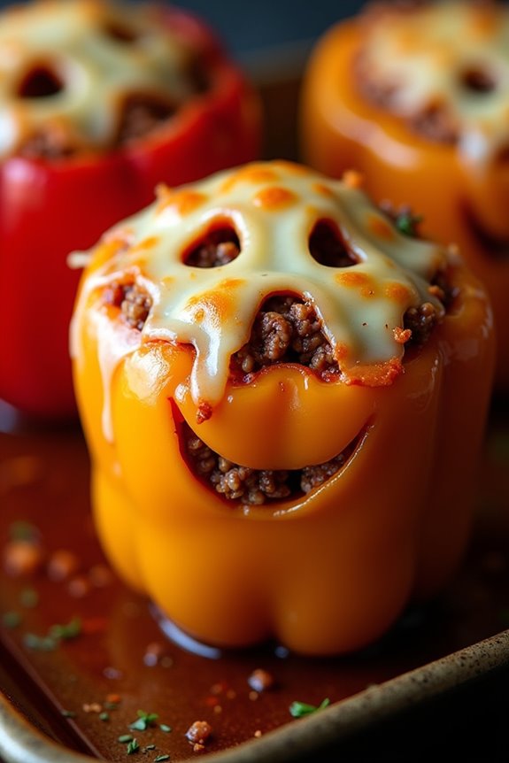 ghostly stuffed peppers recipe