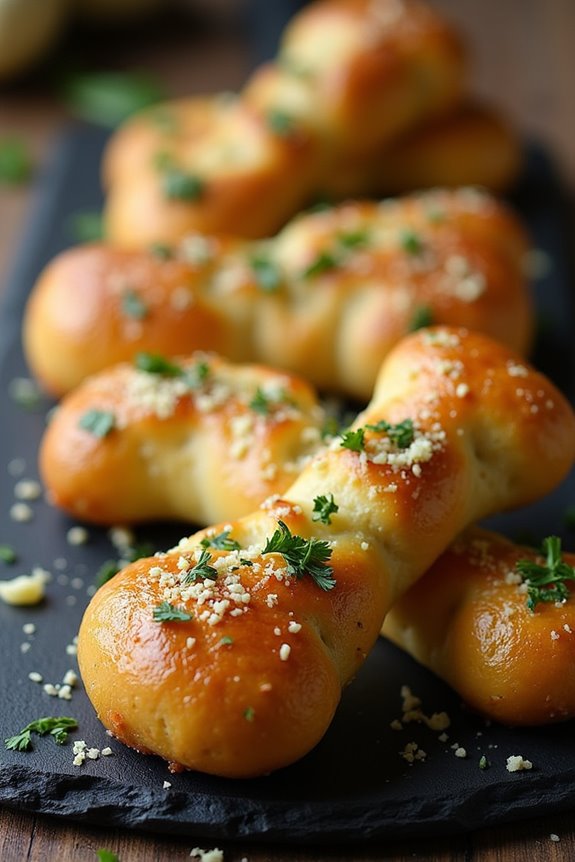 ghoulish garlic bread bones