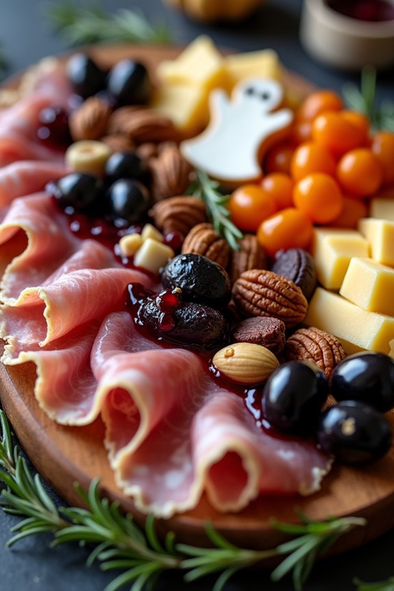 ghoulish gourmet charcuterie board