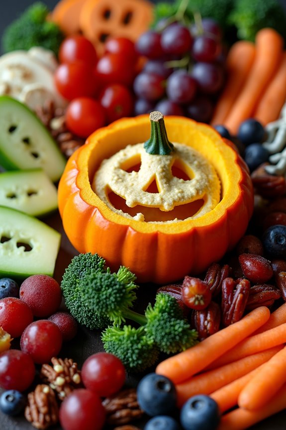 ghoulish halloween fruit spread