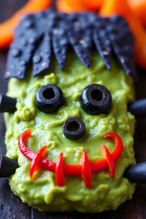 ghoulish halloween guacamole masterpiece