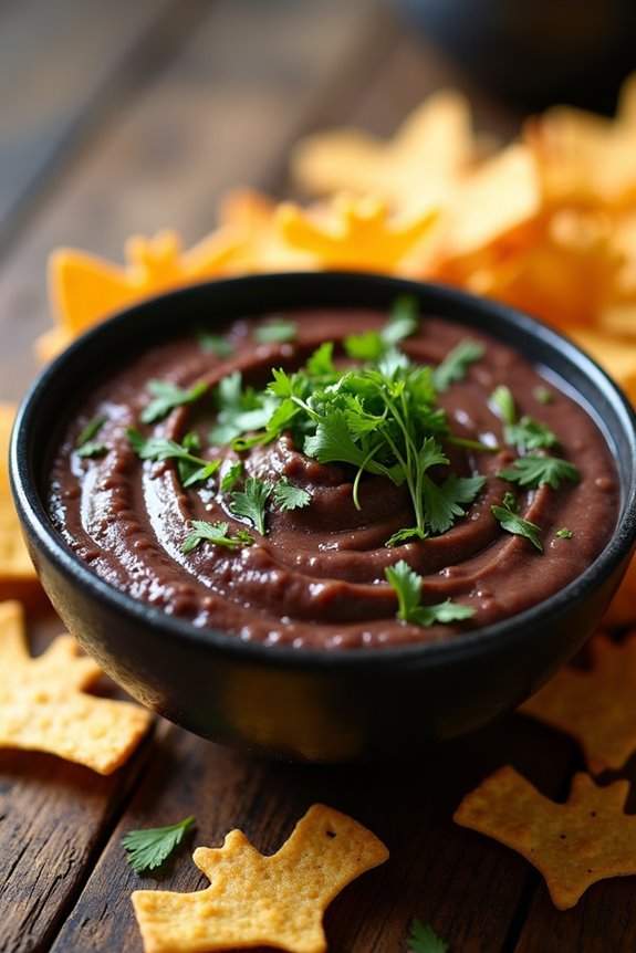 ghoulishly delightful black bean dip