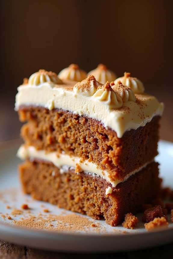 gingerbread cake with rum frosting