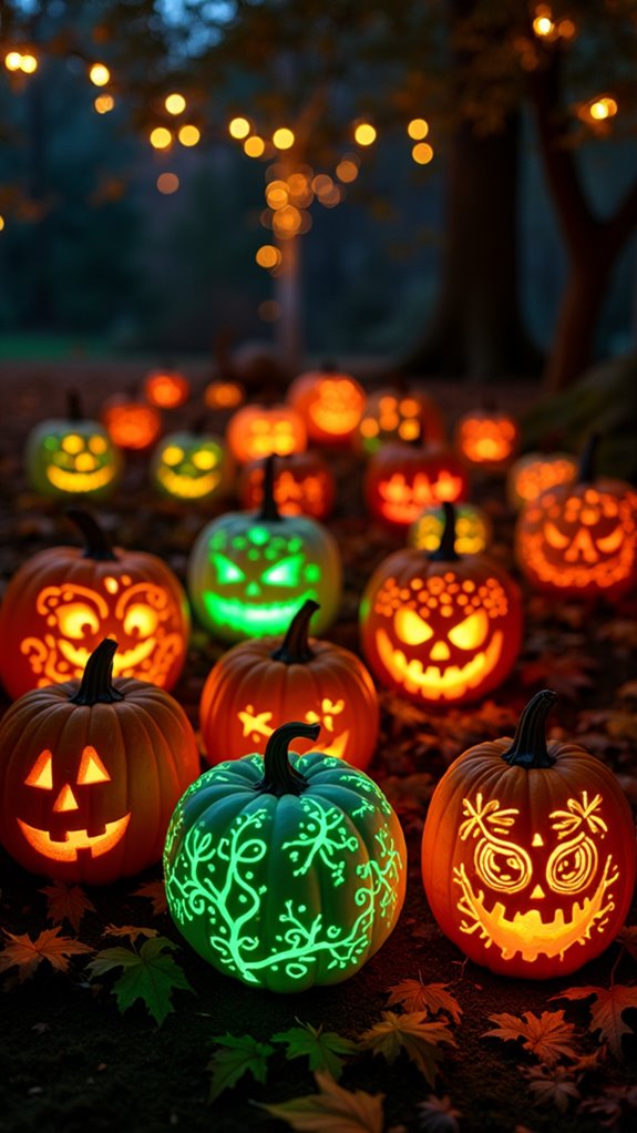 glow in the dark halloween decor