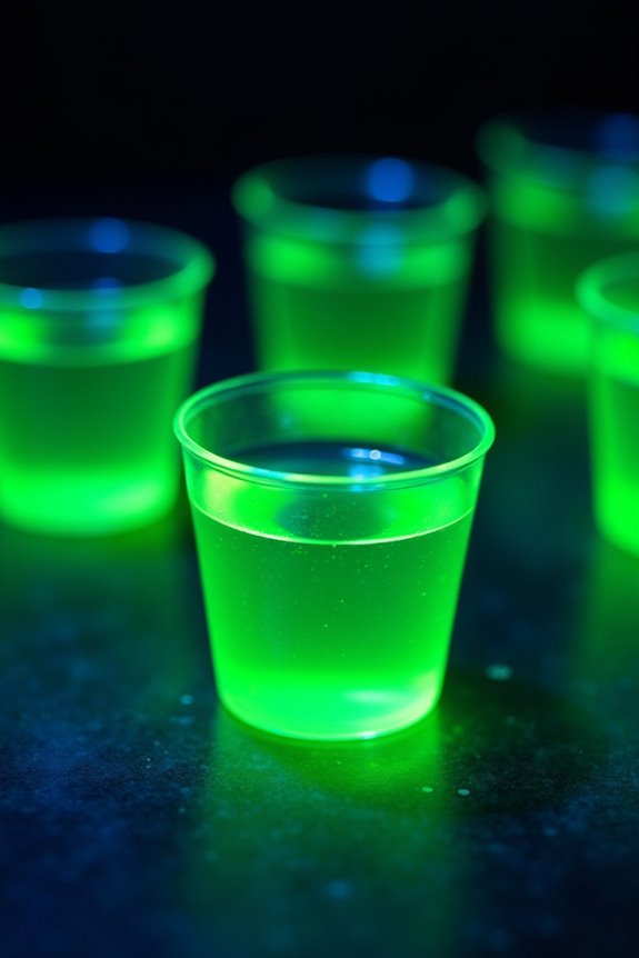 glowing grape jello shots