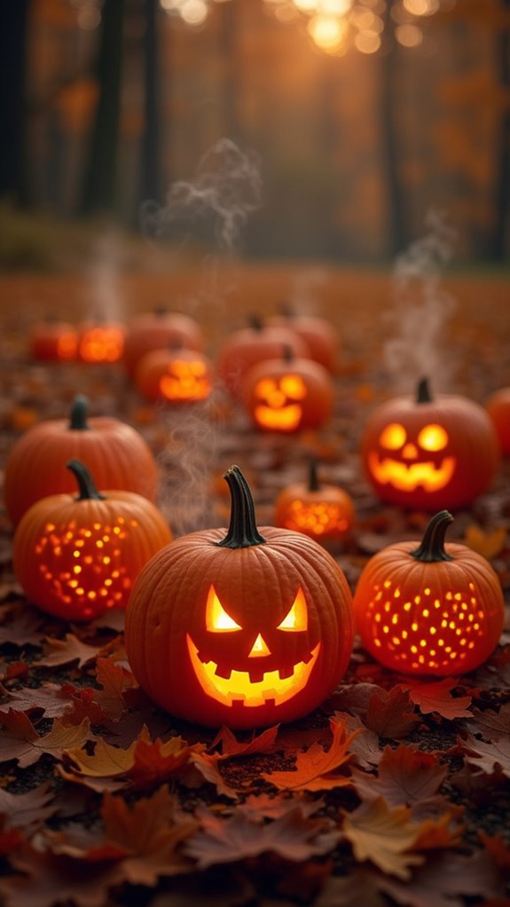 glowing jack o lanterns ambiance