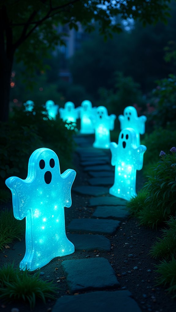 glowing spooky path markers